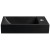 Sapho ARIANA umywalka kompozytowa 50x25cm bateria po prawej stronie czarny mat SM016B