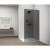 Polysan ESCA CHROME jednoczęściowa kabina przysznicowa Walk-In montaż przy ścianie szkło dymione 800 mm ES1280-01