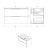 Sapho CIRASA szafka pod umywalkę 798x52x46cm agila strip CR801-4343S