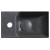 Sapho PICCOLINO umywalka betonowa 308x17cm bateria z lewej strony antracyt PK30016