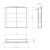 Sapho GRETA szafka z lustrem oświetlenie LED 81x70x14cm czarny mat GR085-0035