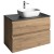 Aqualine ALTAIR szafka z płytą 87.5 cm dąb emporio/antracyt łupek AI390-02