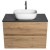 Aqualine ALTAIR szafka z płytą 87.5 cm dąb emporio/antracyt łupek AI390-02