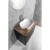 Aqualine ALTAIR szafka z płytą 68 cm dąb czarny mat/emporio AI670-01