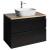Aqualine ALTAIR szafka z płytą 87.5 cm dąb czarny mat/emporio AI690-01