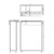 Aqualine Kawa Strip szafka z lustrem oświetlenie Led 50x70x22cm dąb emporio WGL35S