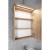 Aqualine Kawa Strip szafka z lustrem oświetlenie Led 50x70x22cm dąb emporio WGL35S