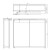 Aqualine Kawa Strip szafka z lustrem oświetlenie Led 80x70x22cm dąb emporio WGL38S
