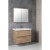Aqualine Kawa Strip szafka z lustrem oświetlenie Led 80x70x22cm dąb emporio WGL38S
