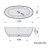 Polysan Noya wanna wolnostojąca 170x76x56cm solid surface biały mat 92330