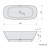 Polysan Medina wanna wolnostojąca 165x70x52cm solid surface biały mat 92430