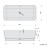Polysan Leyla wanna wolnostojąca 170x78x55cm solid surface biały mat 92530
