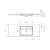 Sapho Brahea umywalka 1316x515cm Rockstone prawy biały mat BT132R