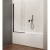 Aqualine Vilma parawan wannowy 60x140cm czarny szkło czyste AQ6014B