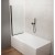 Aqualine Vilma parawan wannowy 60x140cm czarny szkło czyste AQ6014B
