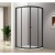 Aqualine Arleta Black kabina prysznicowa półokrągła 900x900mm szkło czyste BLS900