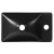 Sapho Margitha umywalka ceramiczna 38x22cm prawa czarny mat MGT3822B