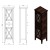Sapho Cross szafka wysoka 49x170x39cm prawa buk CR313
