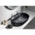 Isvea INFINITY OVAL umywalka ceramiczna nablatowa 60x40cm czarny mat 10NF65060-2N