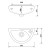 CREAVIT OVAL umywalka ceramiczna 39x23cm biała TP040